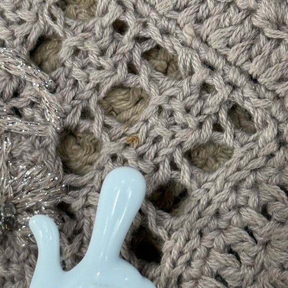 90s Y2k Embroidered Floral Cardigan Sweater Mori Kei Forest Fairy Coquette M - Picture 9 of 10